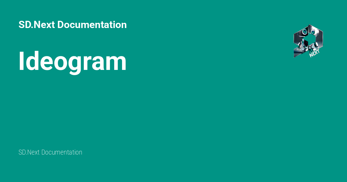 Ideogram - SD.Next Documentation