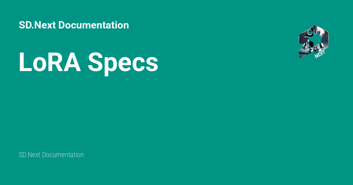 LoRA Specs - SD.Next Documentation